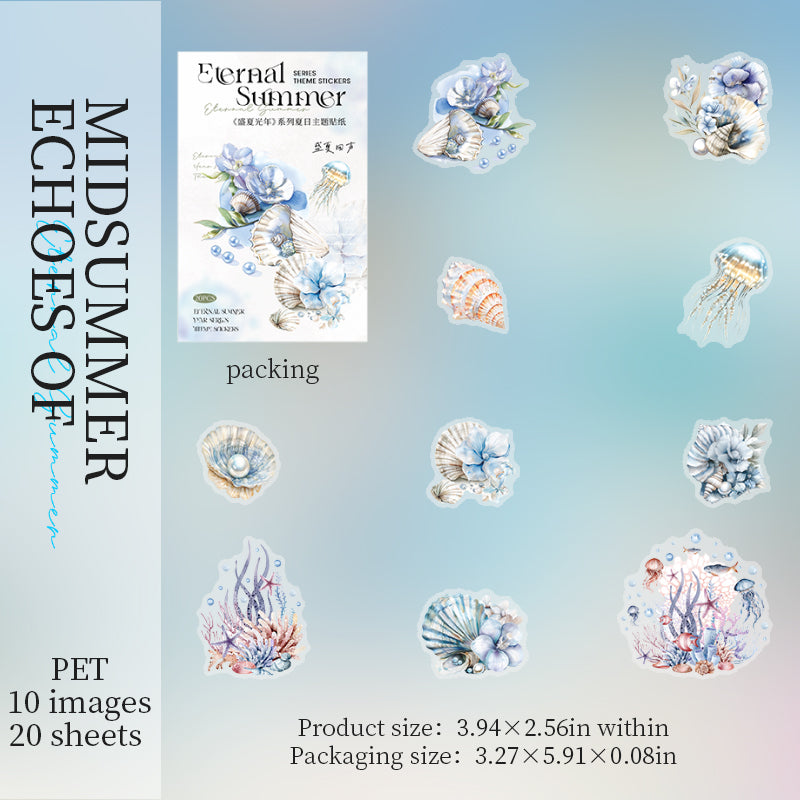 0610 Summer PET sticker -20Pcs each pack