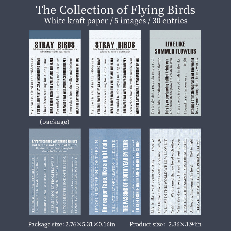 1120 Text-themed sticky notes paper -30Pcs each pack