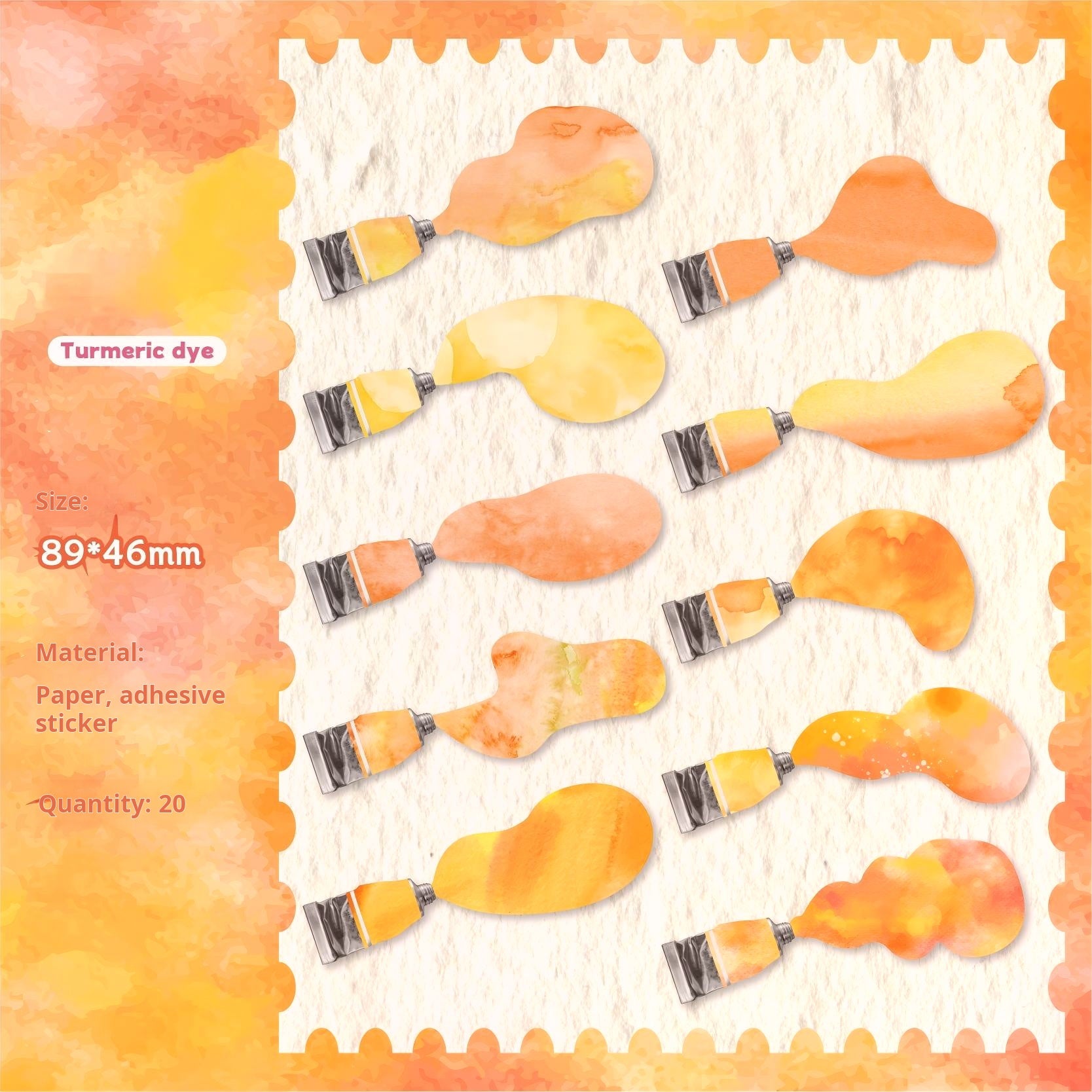 1119 Pigment bottles sticker -20Pcs each pack