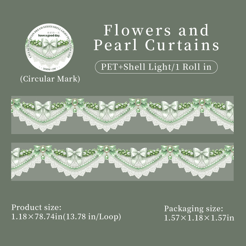 1007 Lace Bead Curtain PET tape -3cm*2m