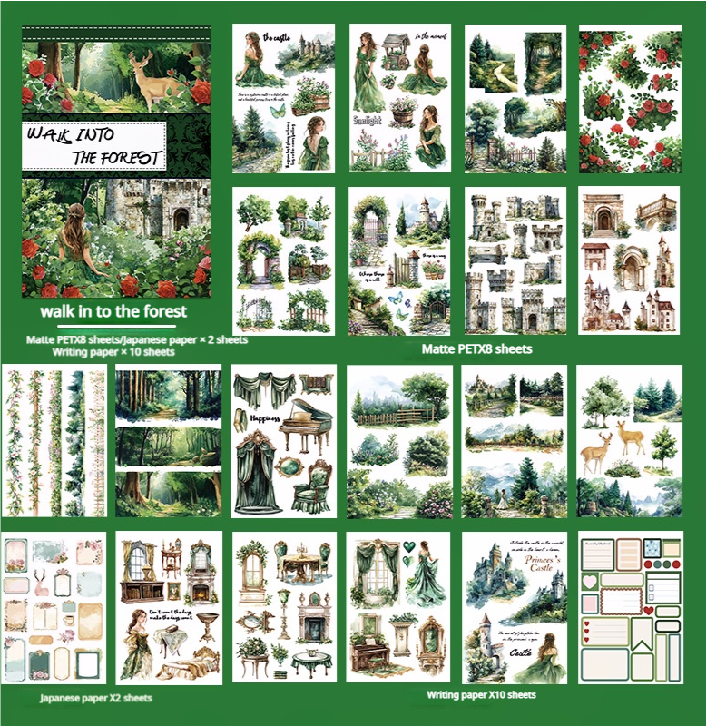 S-559- Walk into the forest Sticker Book -20Pcs each pack