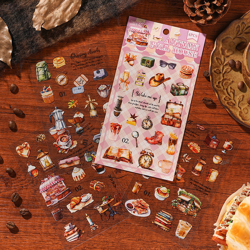 0311 Ground aroma Series Stickers -4Pcs each pack