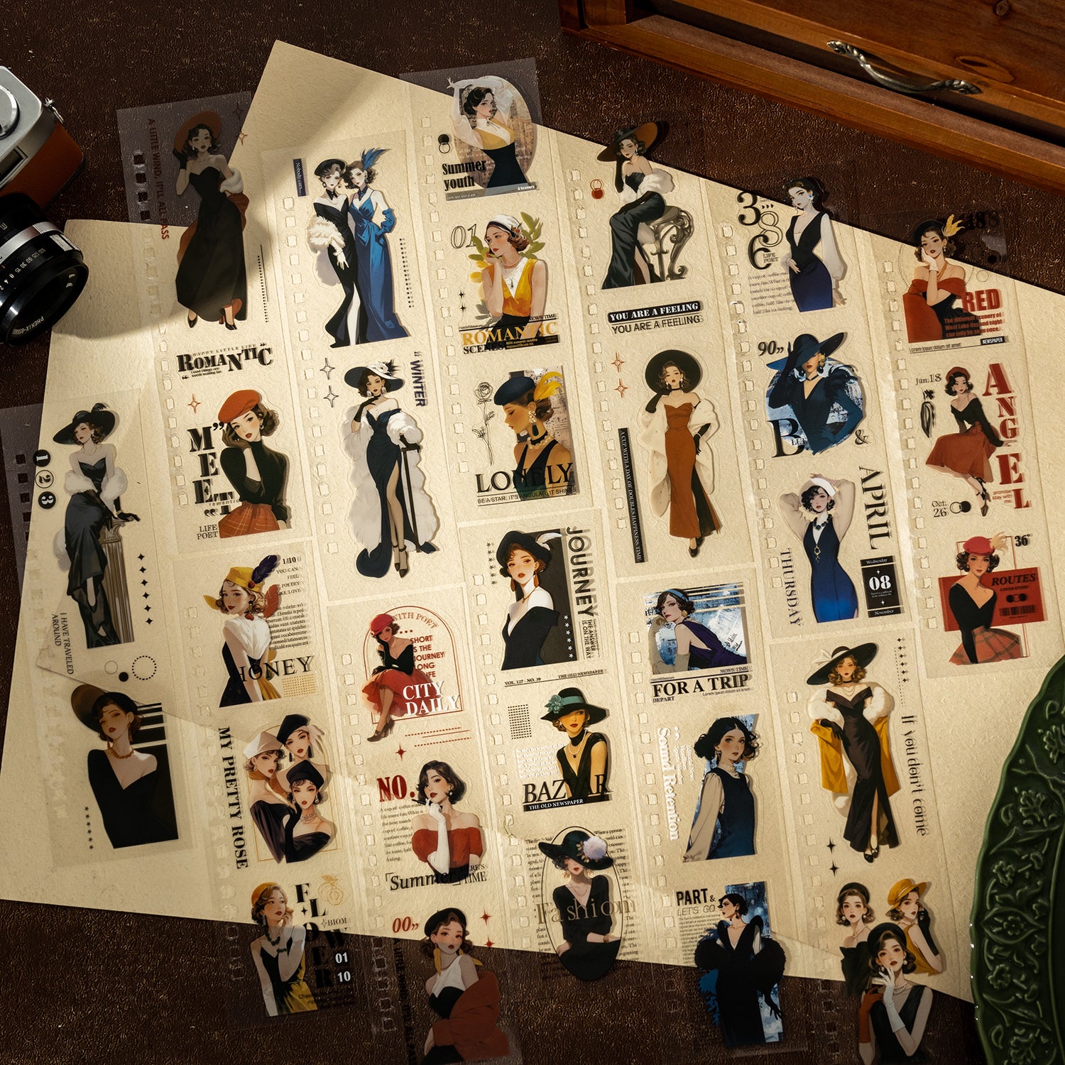 1018 Fashion girl PET sticker book -20Pcs each pack