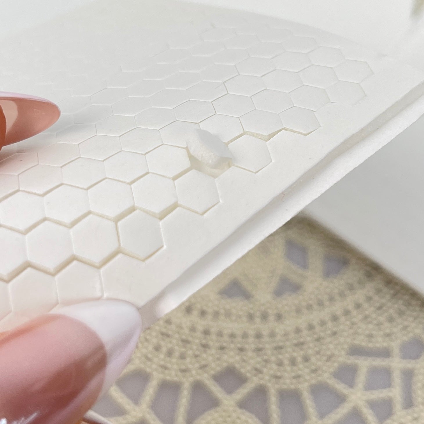 A-67- Honeycomb sponge double-sided sticker 10.7CM*7.8CM 1 pack 5pcs
