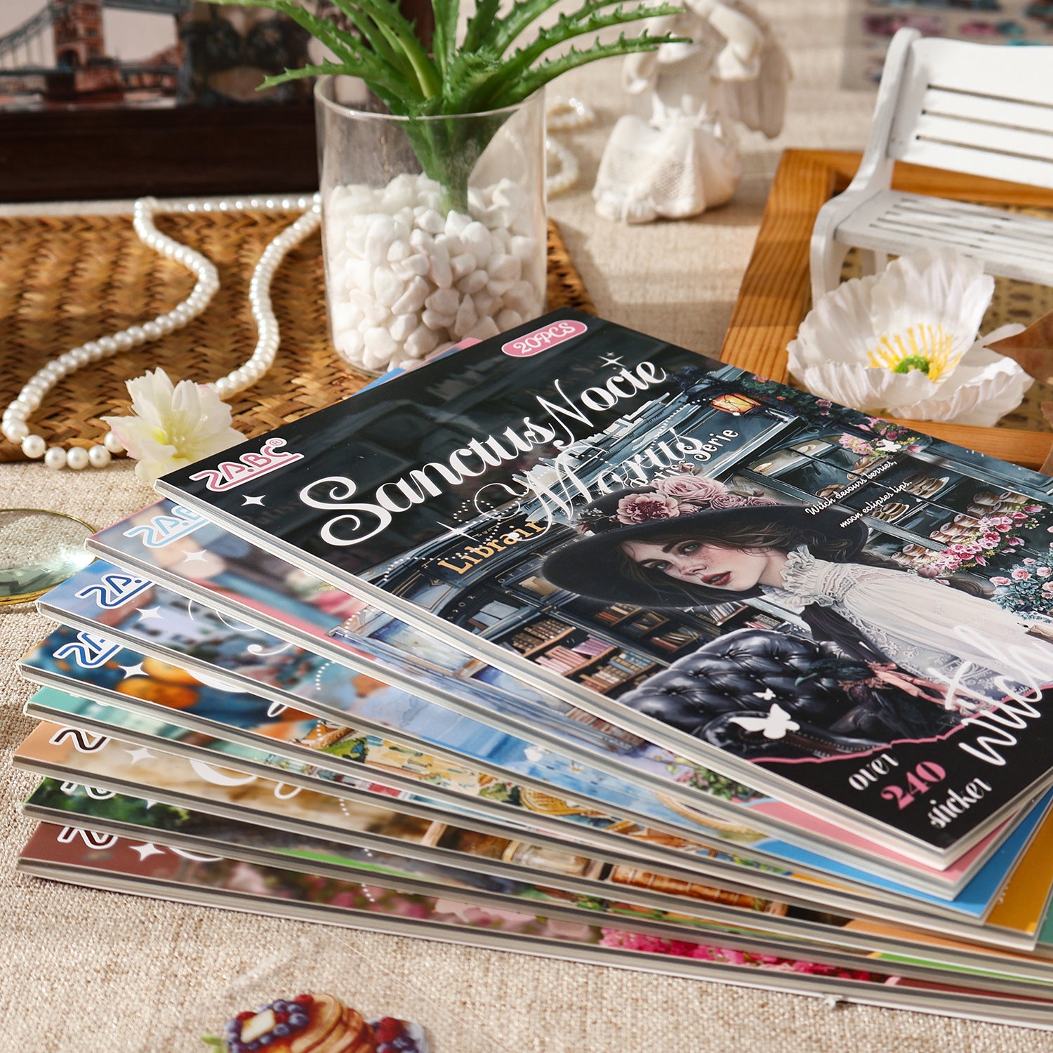 1222 Character PET & Washi sticker Book -20Pcs each pack