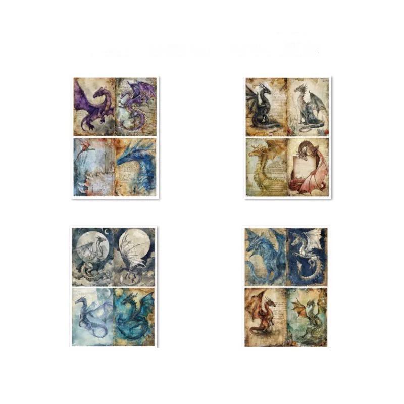 0306 A4 size Dragon style paper 3 pcs