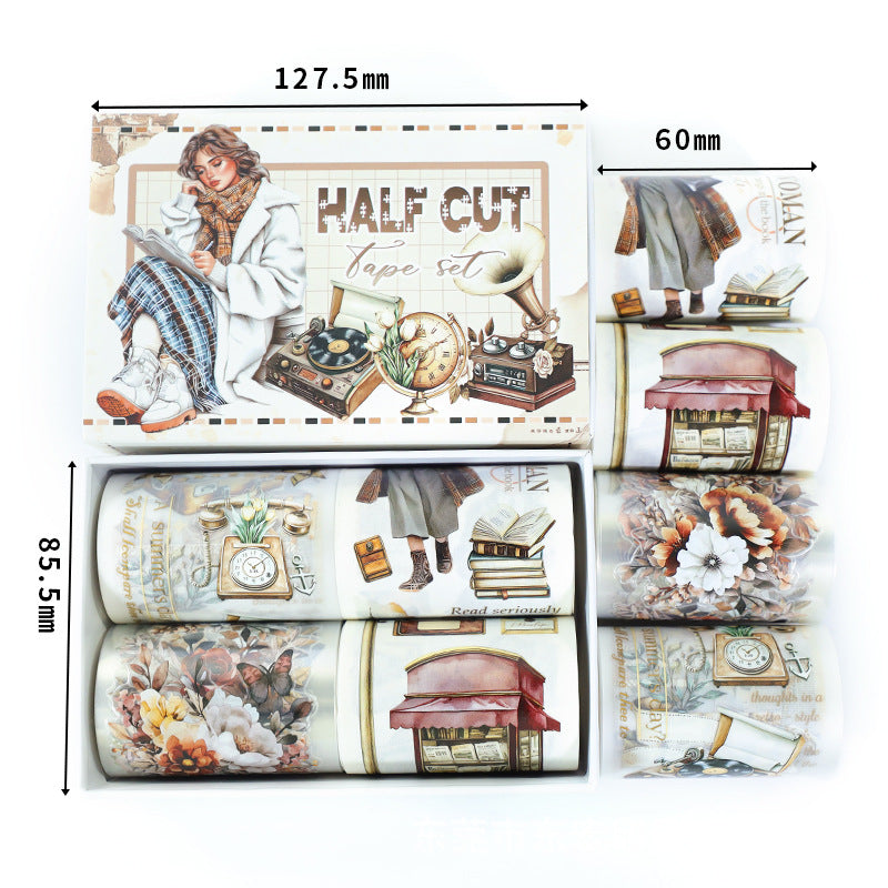 T-136- Vintage Notepad Tape Set *pre-cut