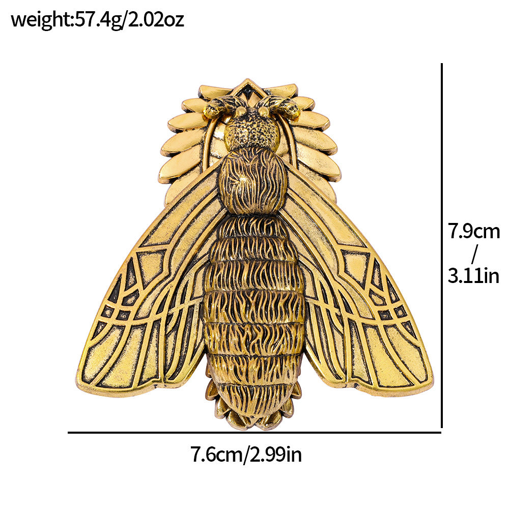 0917 Vintage Metal Moth Clip
