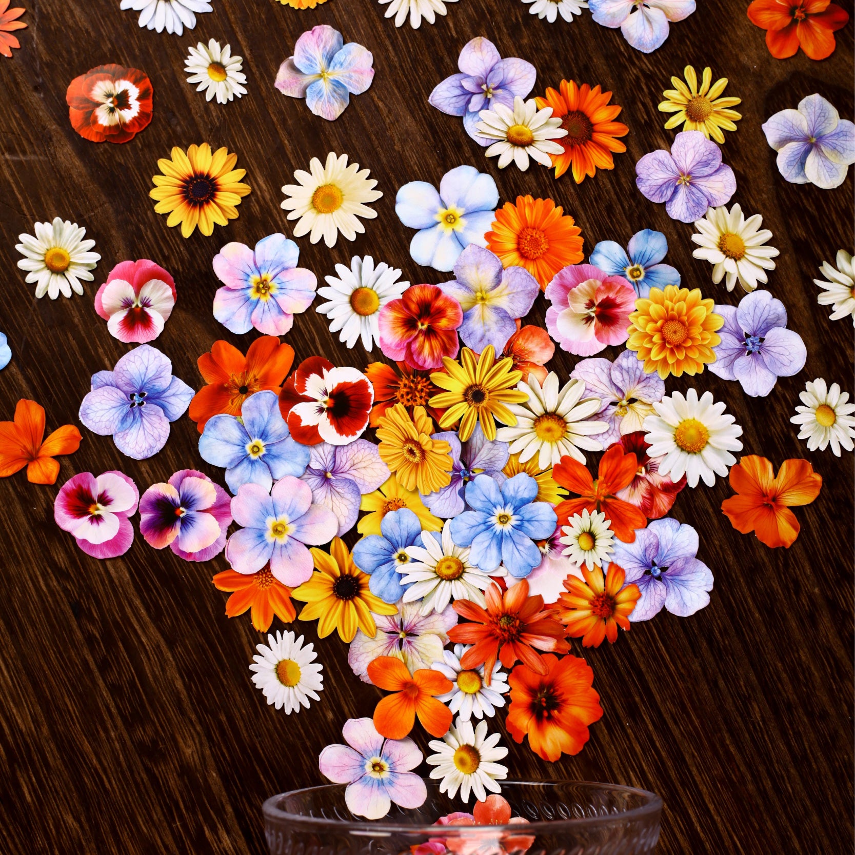 0903 Flowers cardstock Sticker -25Pcs each pack