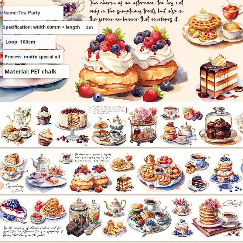 0510 T-183 Tea Party PET tape -6cm*2m