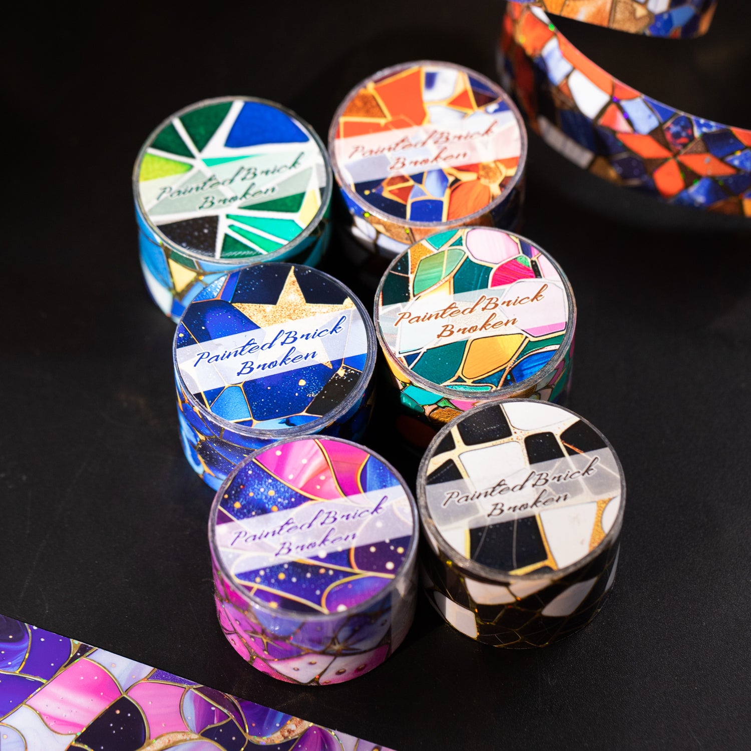 260411 Painted Brick Broken PET Tape -3cm*2m