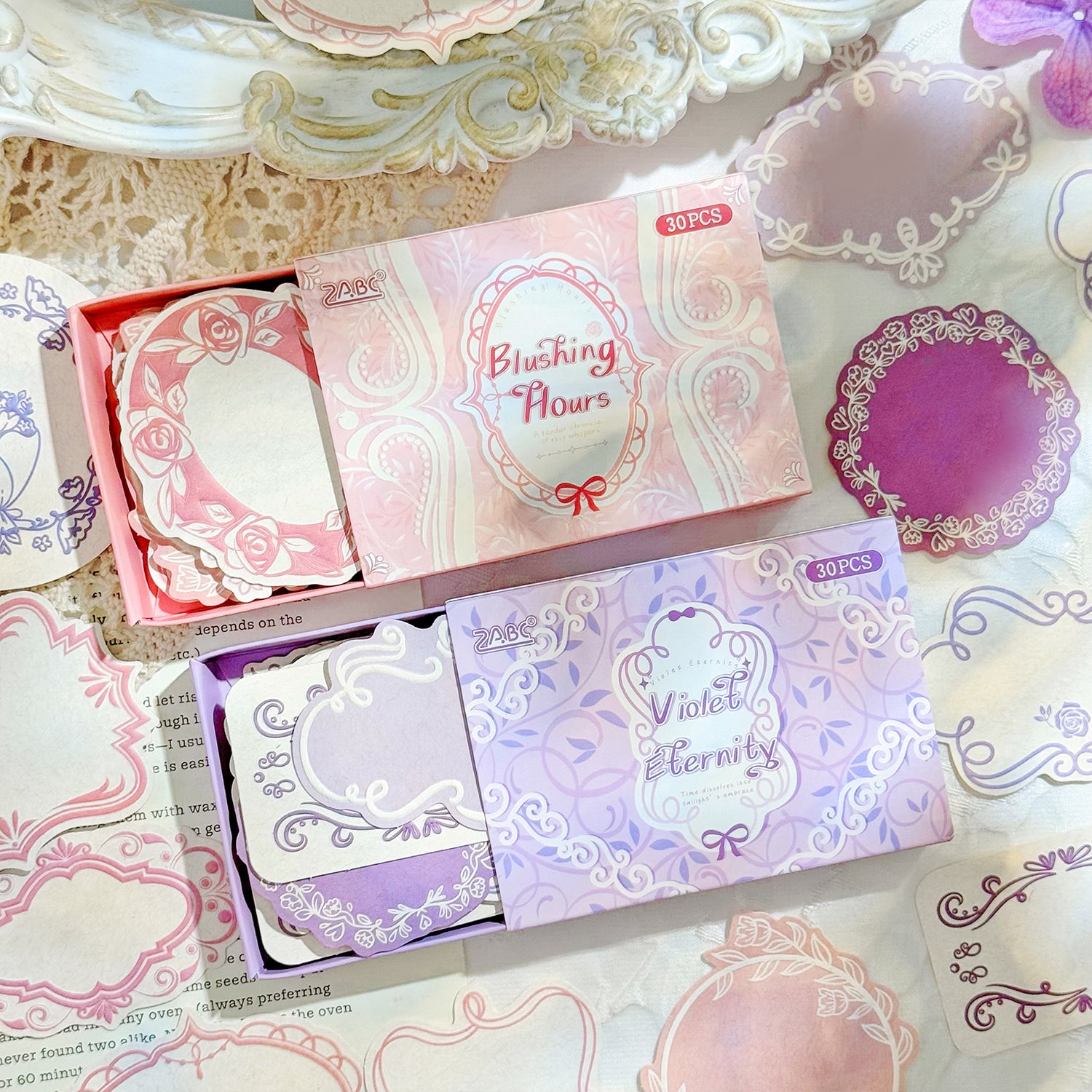 0816 Vintage border sticky notes paper -30Pcs each pack