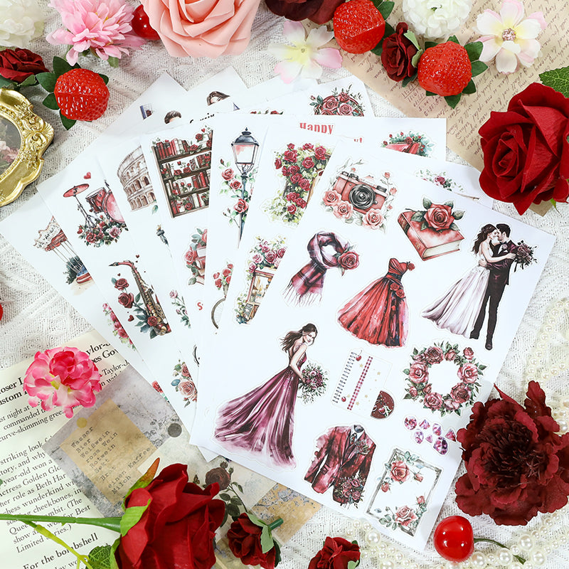 260207 Rose Garden of Love PET sticker -20Pcs each pack