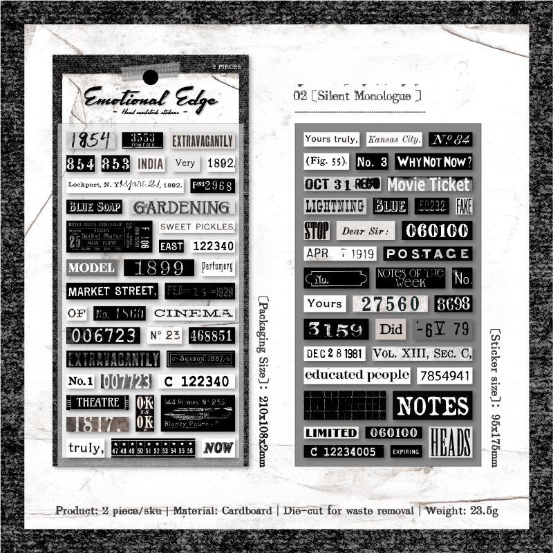 0917 Label cardstock Sticker -2Pcs each pack