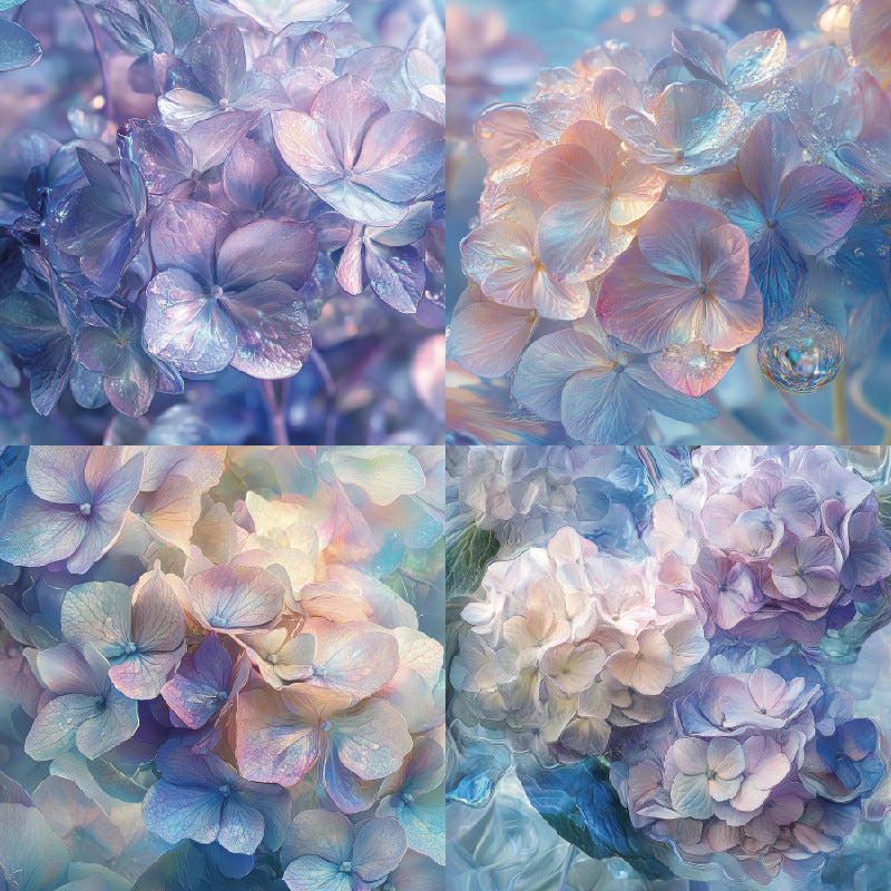 0929 Purpleflower background paper R2587 -24Pcs each pack
