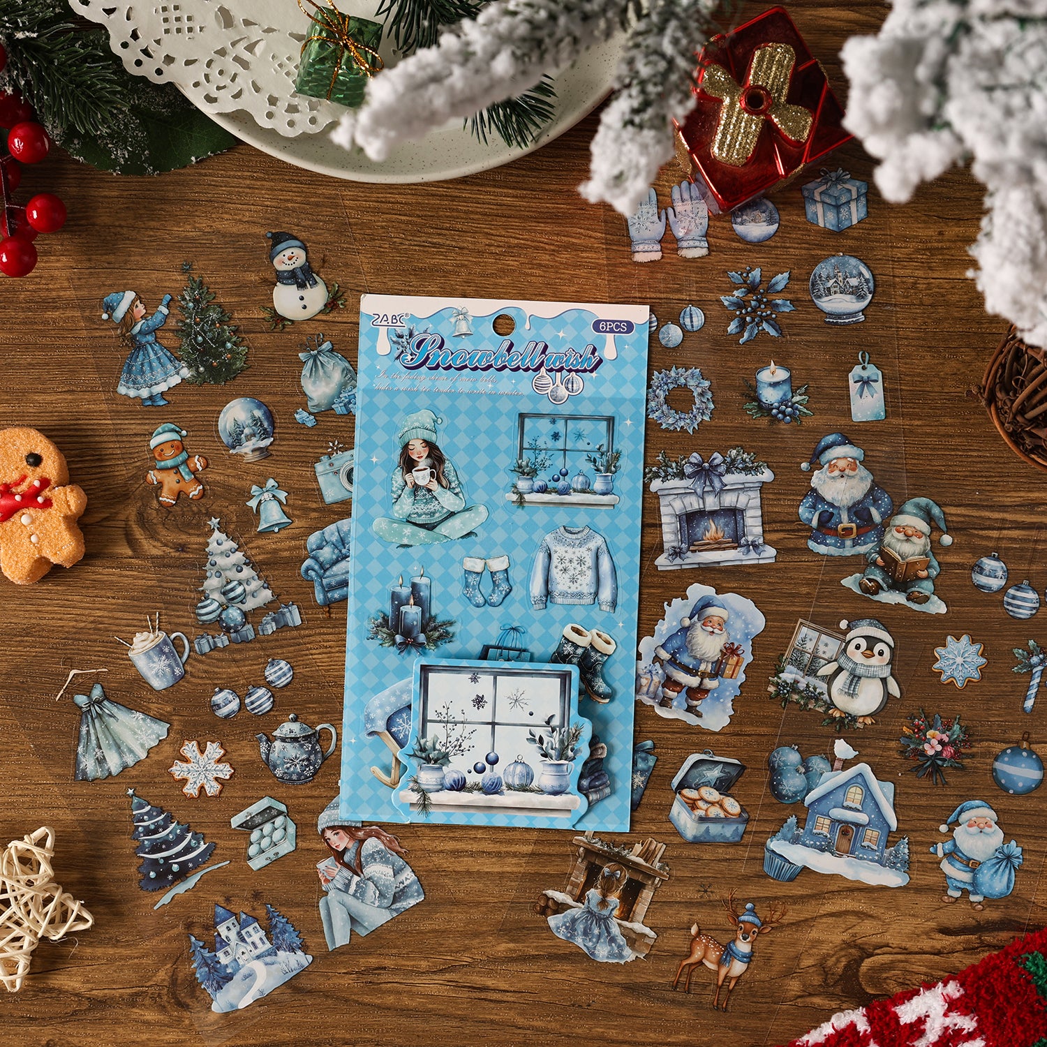 0925 Christmas PET Sticker -6Pcs each pack