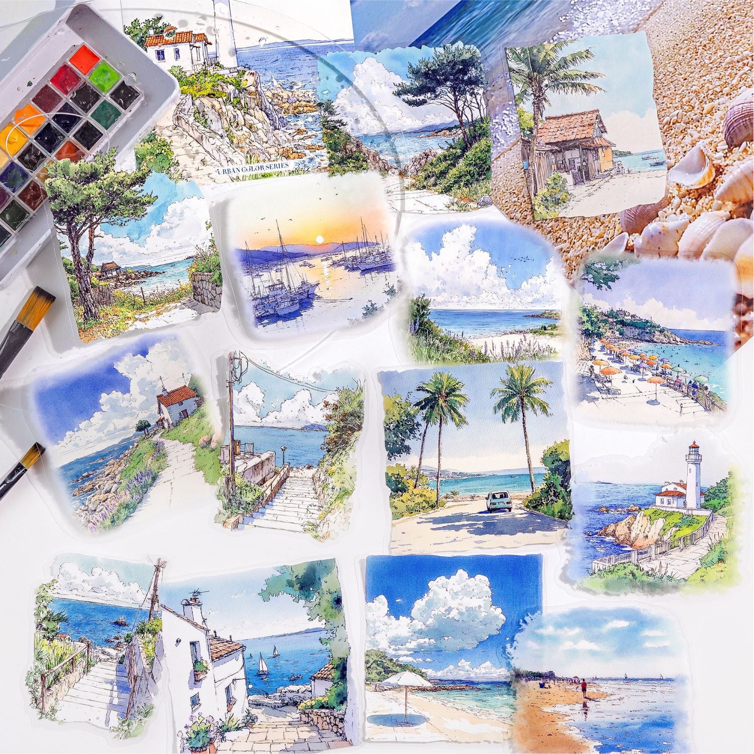 0607 City color sticker -15Pcs each pack