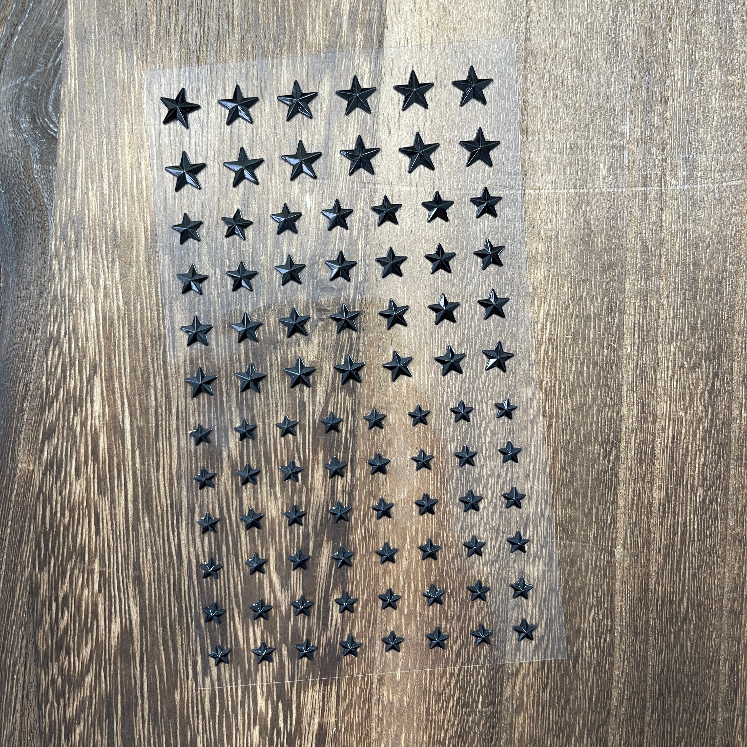 0920 Black hearts / stars Sticker 1pcs 1pack