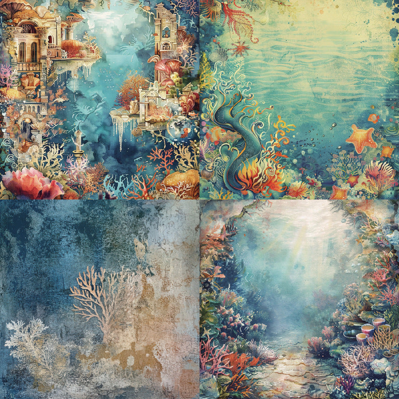 0817 Marina background paper R2571 -24Pcs each pack
