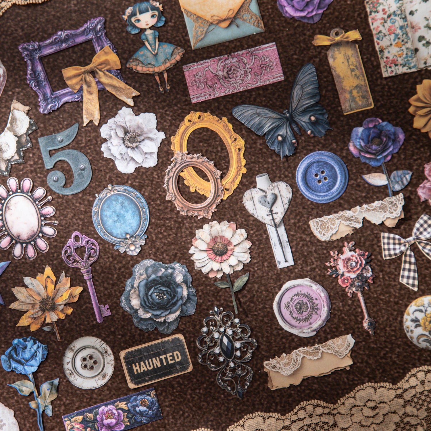 0910 Vintage Solid Sticker -30Pcs each pack