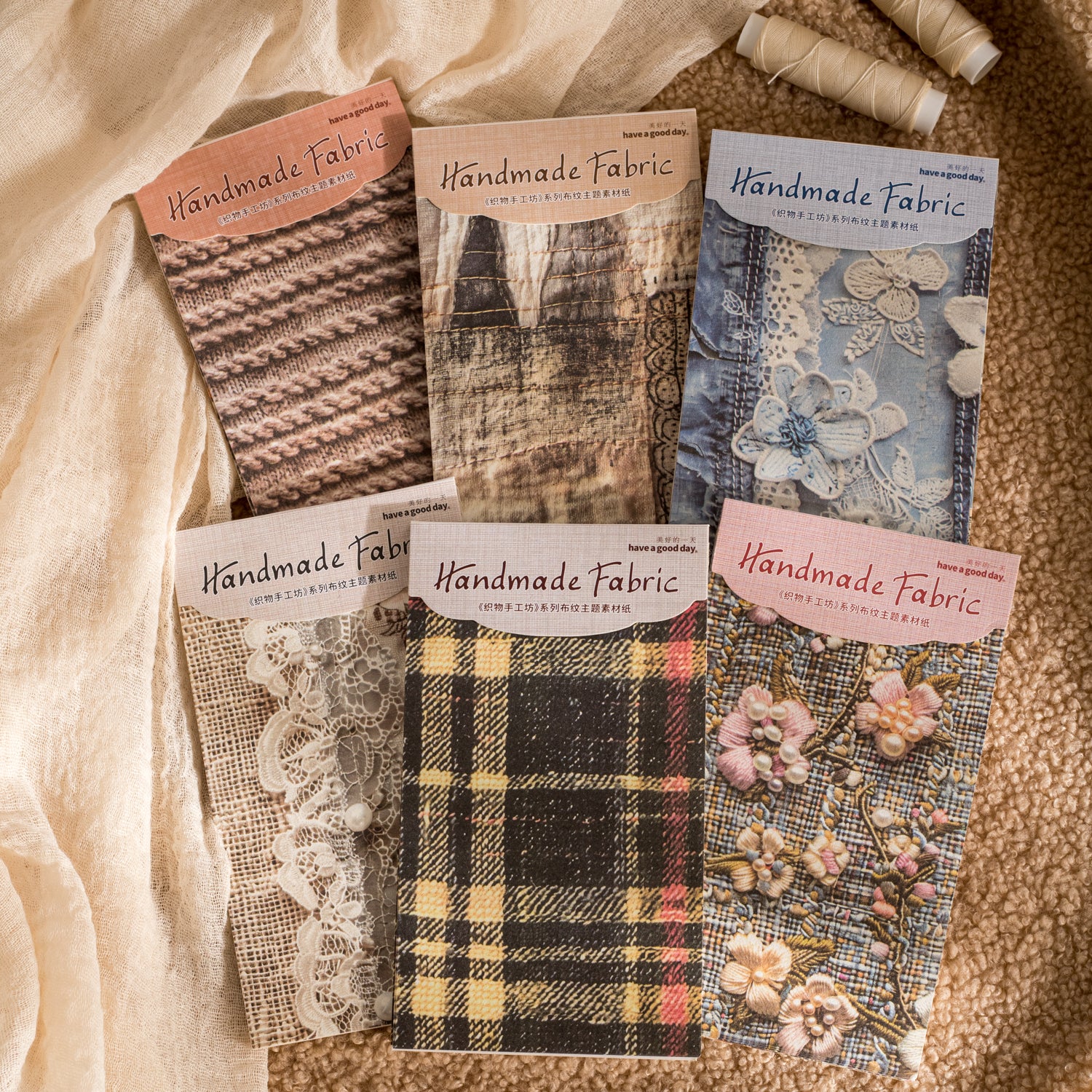 260319 Handmade Fabric Paper -30Pcs each pack