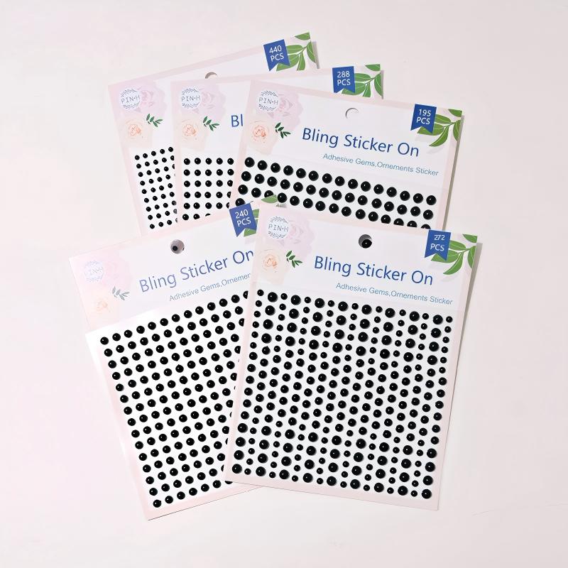 260228 Black crystal sticker