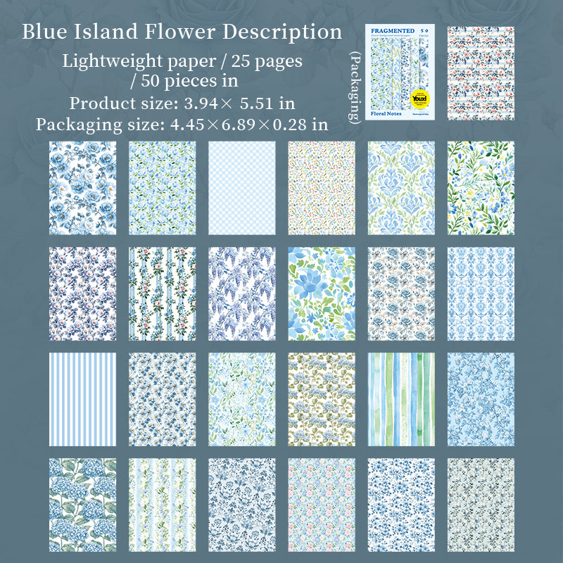 0612 Flowers Paper -50Pcs each pack
