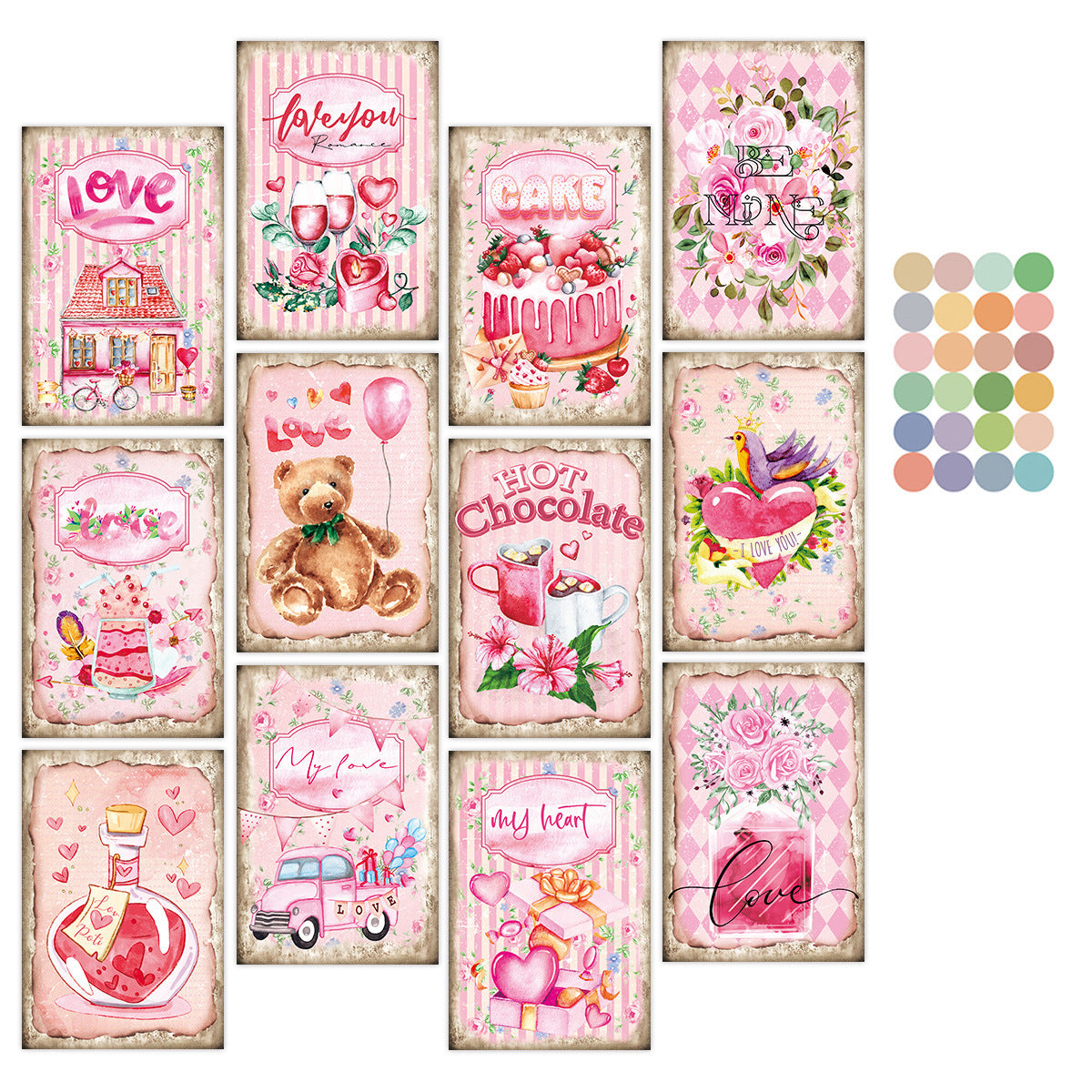 0407 Valentine's Day Paper -12Pcs each pack