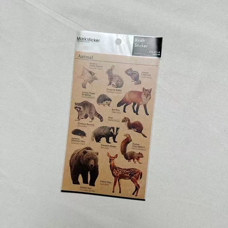 0620 Vintage illustration sticker -1Pcs each pack