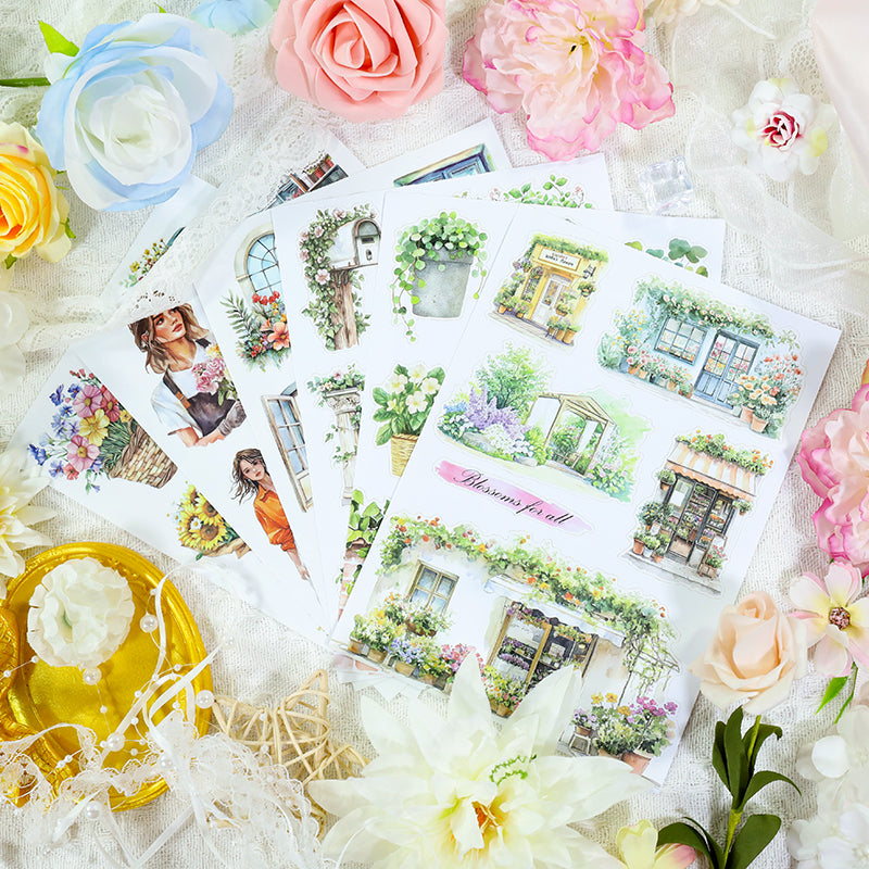 Street Corner Flower Shop sticker book -20Pcs each pack