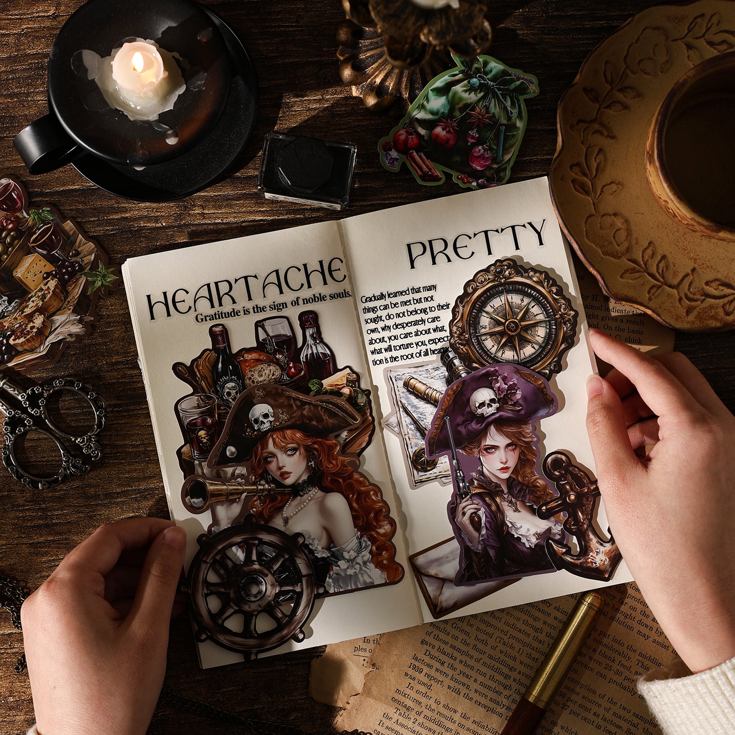 260129 Twilight Letters cardstock Sticker -15Pcs each pack