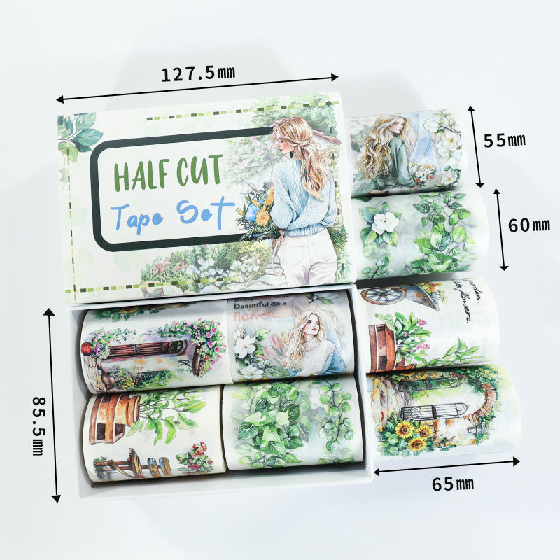 T-124- Leafy Shade Town Tape Set *pre-cut