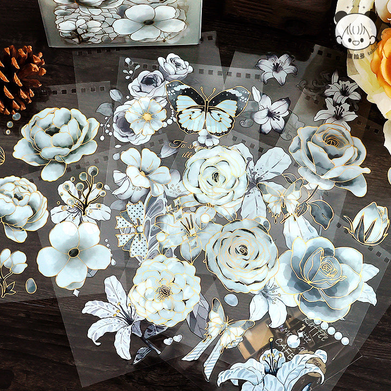 0329 Flower PET Sticker Book -40Pcs each pack