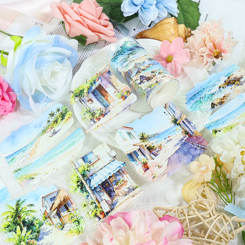 260114 T-498 Summer Painting Scroll Tape -7cm*2m