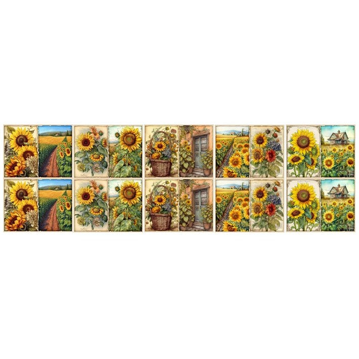 0329 A4 size sunflower Style Paper 5 pcs