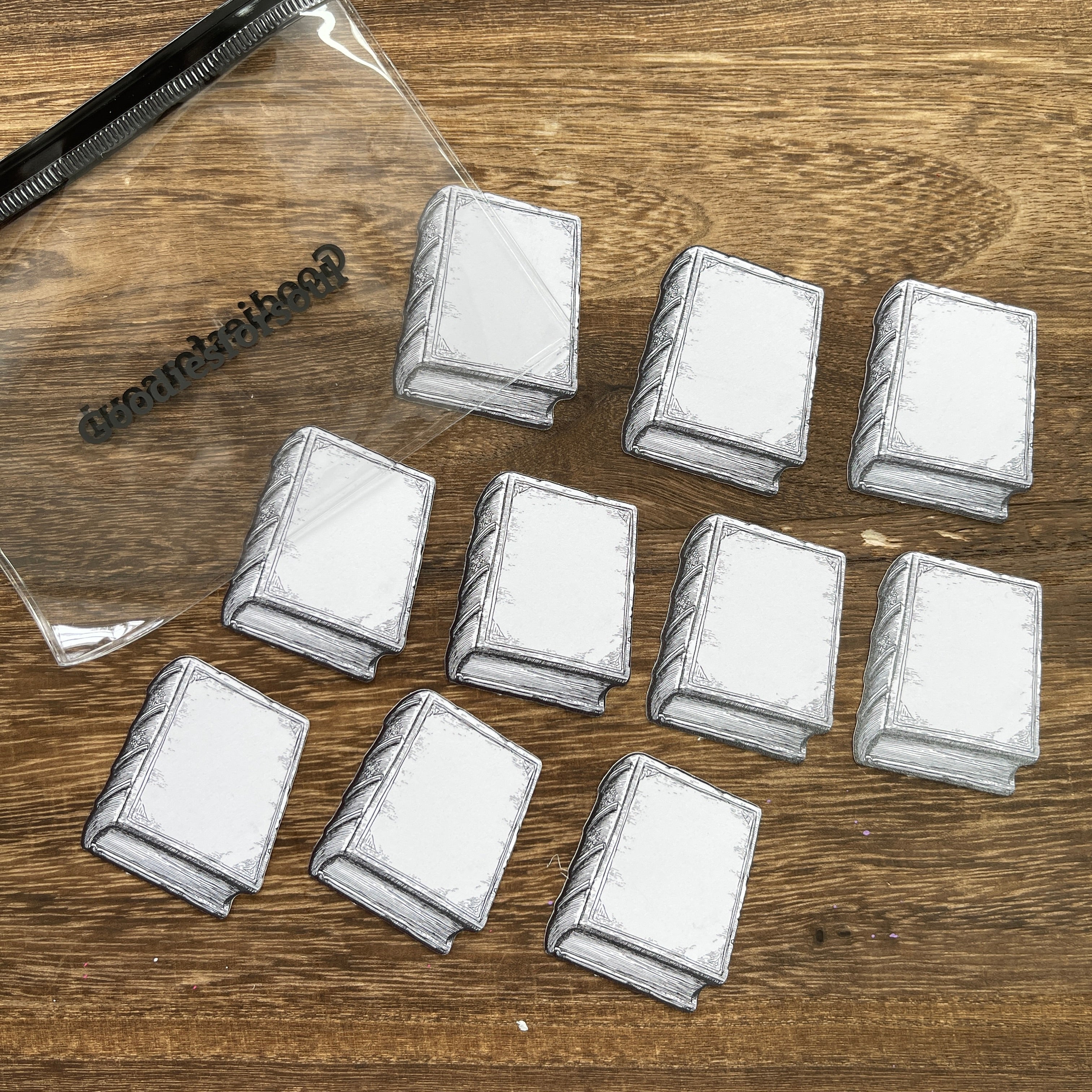 Book shaped card 1 pack 10 pcs 4cm*4.7cm