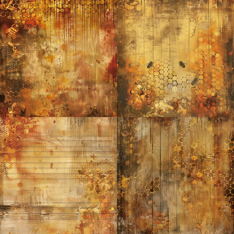 1211 Honeyed background paper 22040B -24Pcs each pack