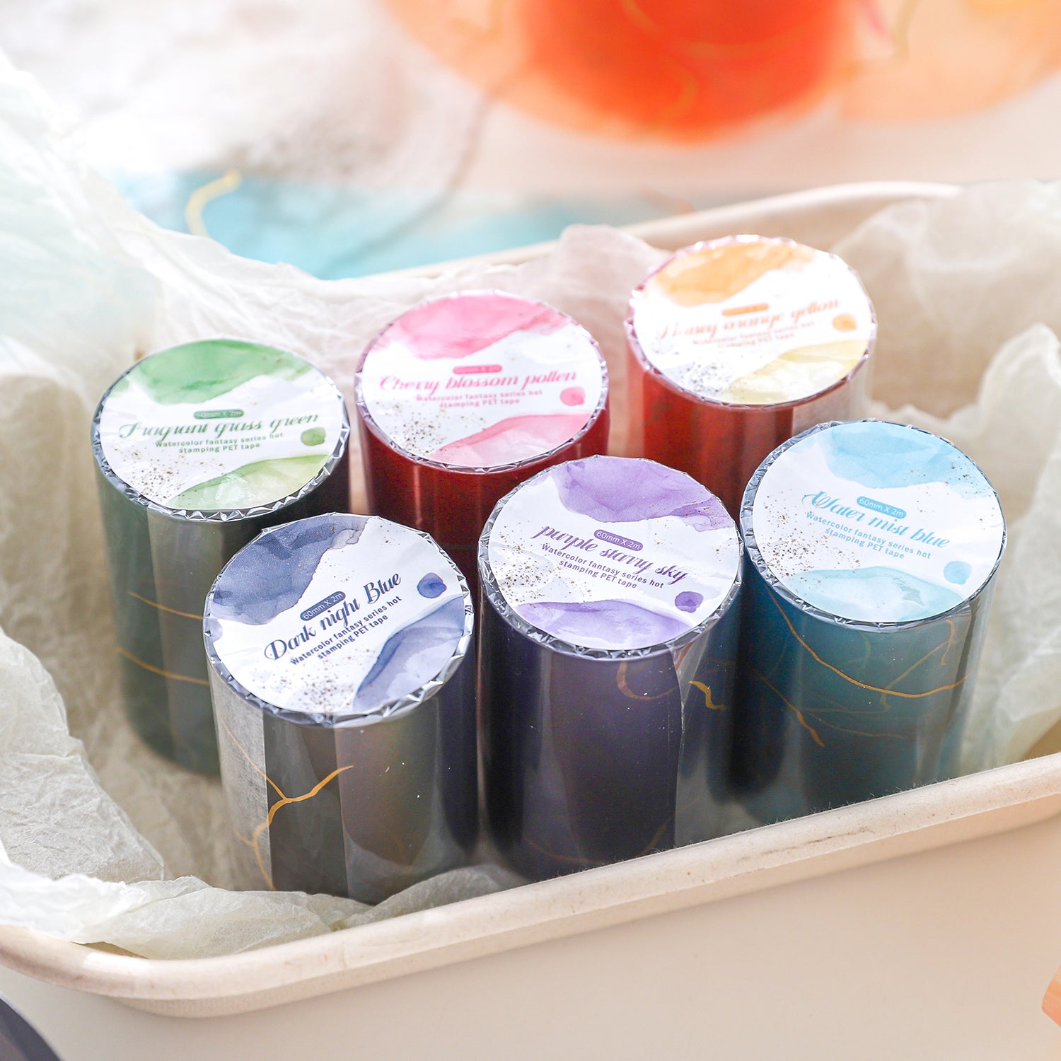 0308 Watercolor fantasy Series PET tape -6CM*2M