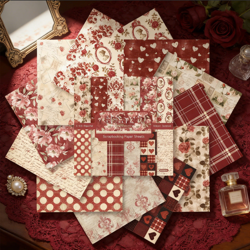 260105 Heart background paper R2502A -24Pcs each pack