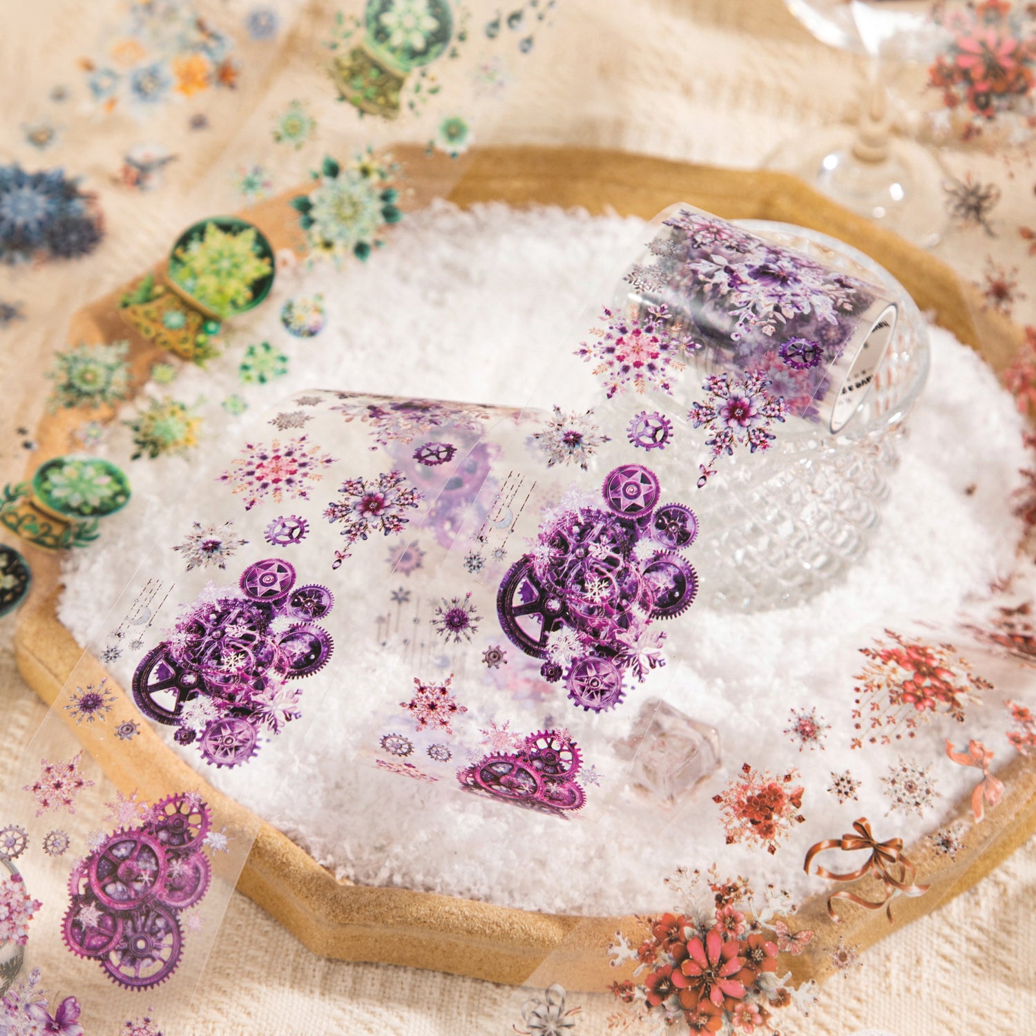 1101 Snowflakes PET tape -6cm*2m