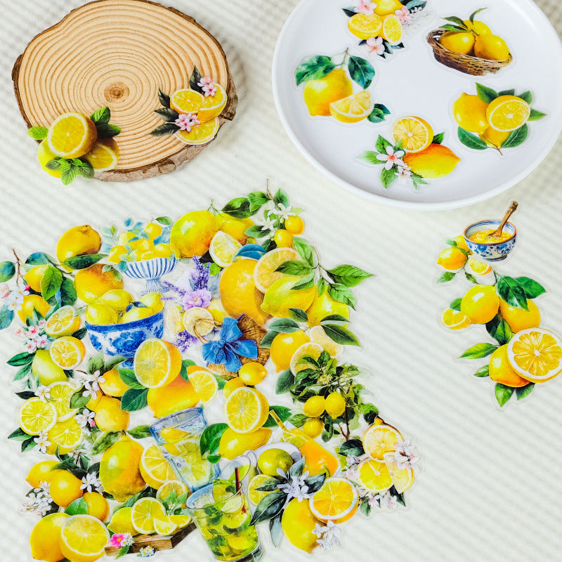56 Fresh Lemon PET Stickers