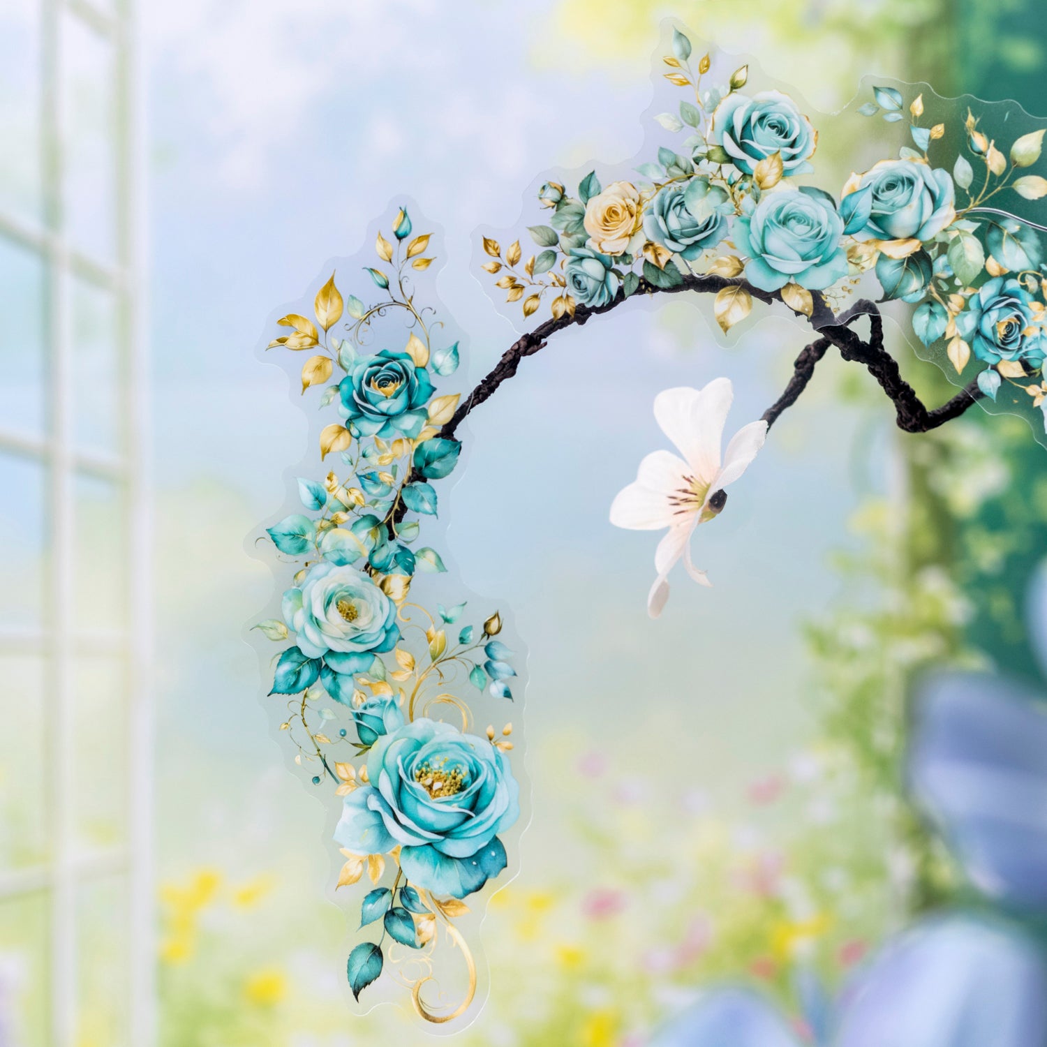 0823 Flowers PET Sticker -20Pcs each pack