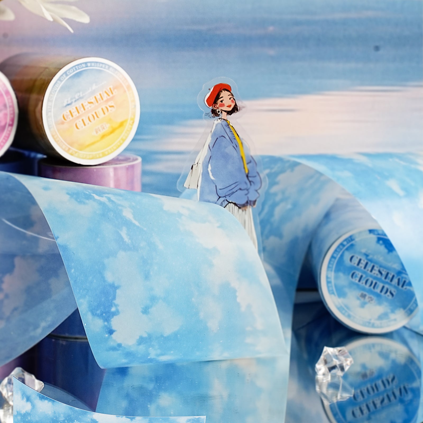 260122 Celestial Clouds PET Tape -6cm*2m