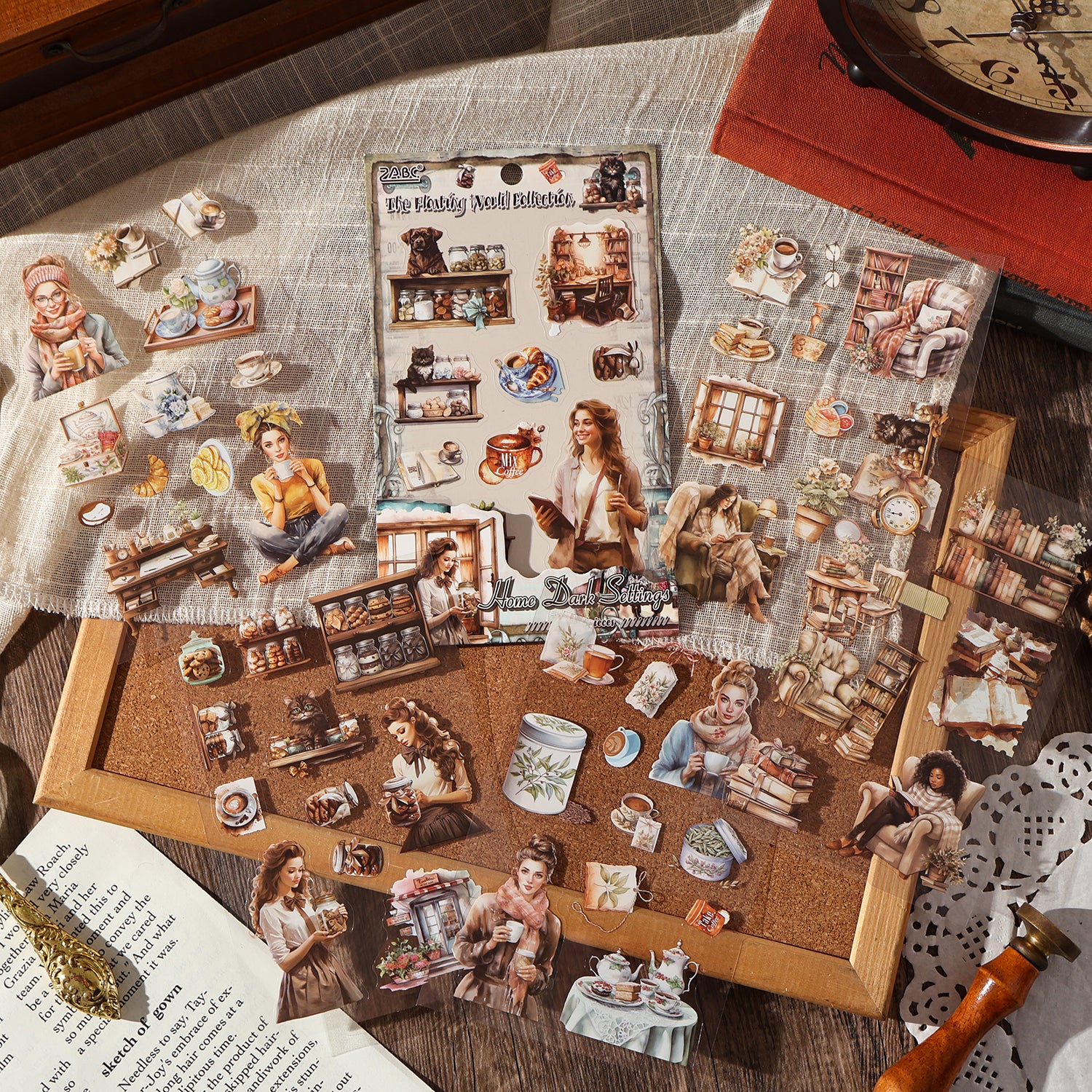 1029 The floating world collection PET sticker -6Pcs each pack