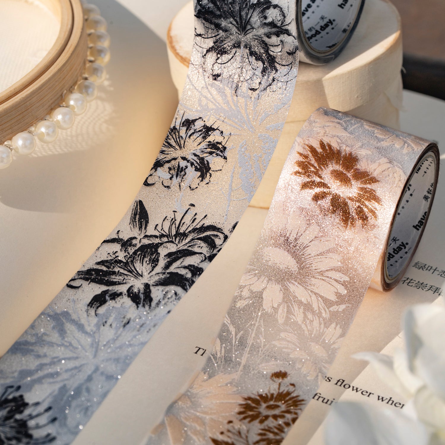 260203 Flowers bloom PET Tape -3cm*2m