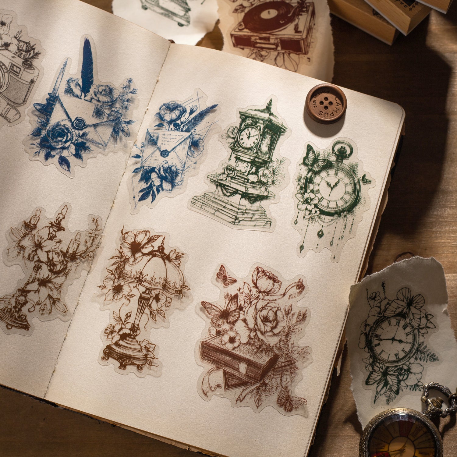 1126 Vintage PET sticker -20Pcs each pack