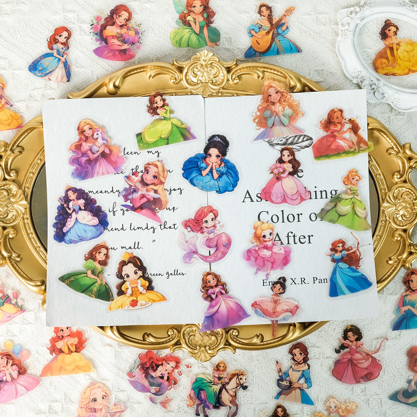 0918 50 Cartoon princess PET sticker