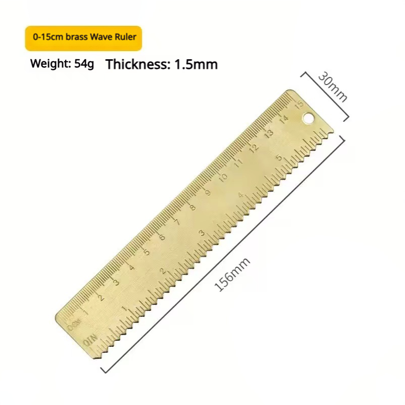 A-68- Brass wave ruler