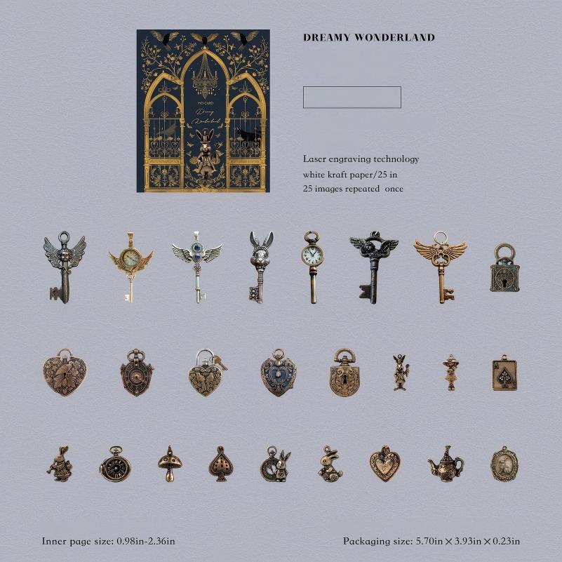 0927 Mysterious Code Book Solid Sticker -25Pcs each pack