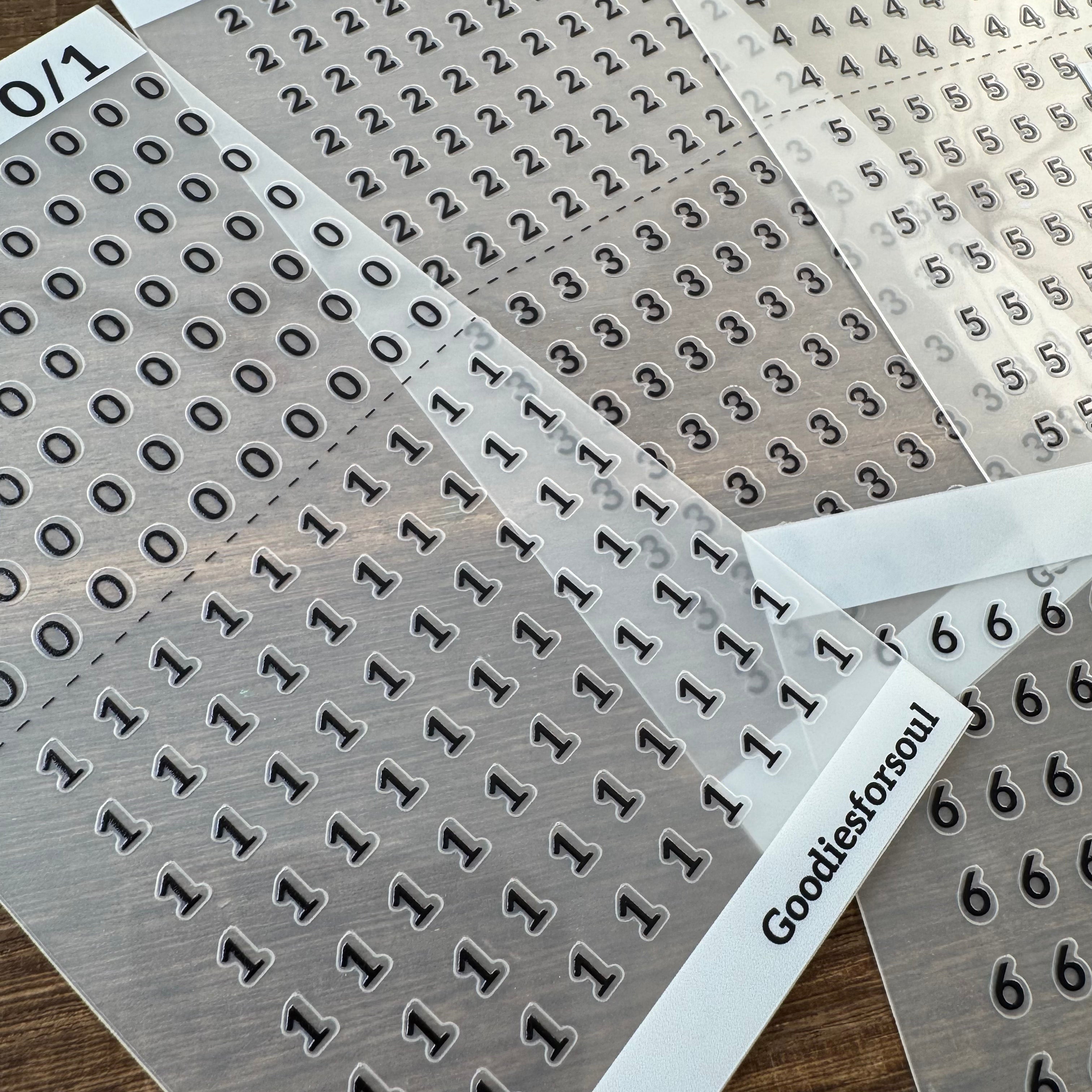 Number PET sticker *can be stored in A6 binder